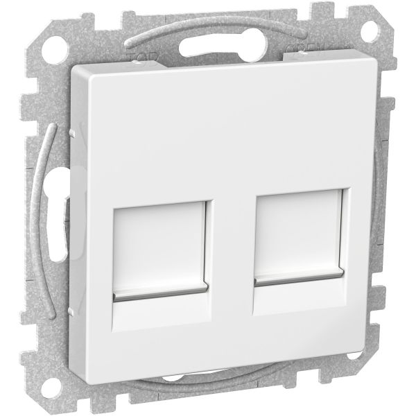 Schneider Electric WDE002378 Midtplate 2x Keystone-jack Hvit