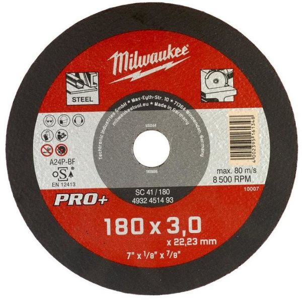 Milwaukee SCS 41 PRO+ Kappskive 180x3 mm