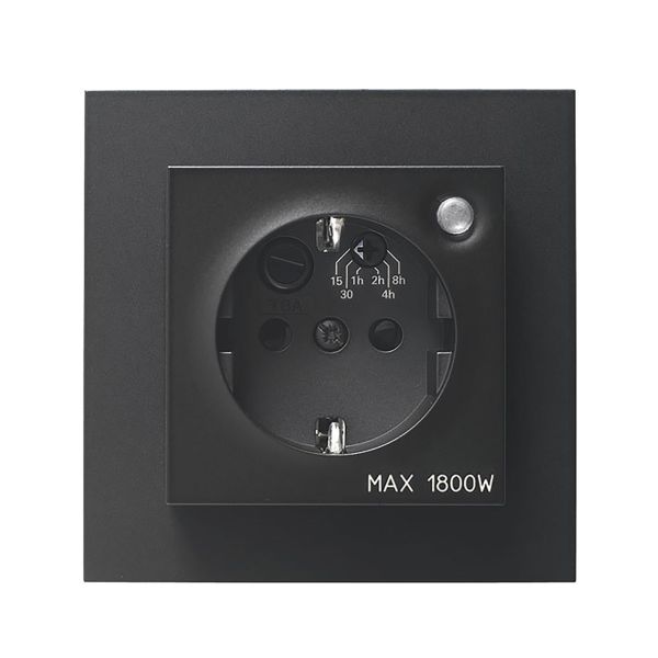 Elko Plus Timer for vegguttak, 2-polet pluss Svart