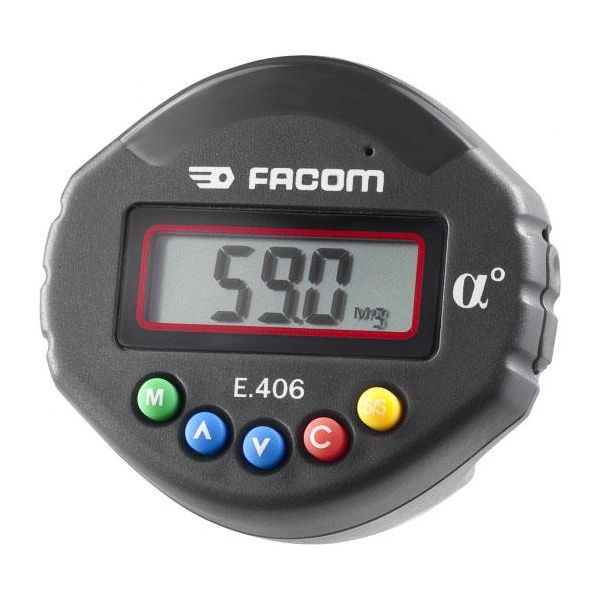 Facom E.406 Vinkelmåleradapter 1/2", 1–360°, elektronisk