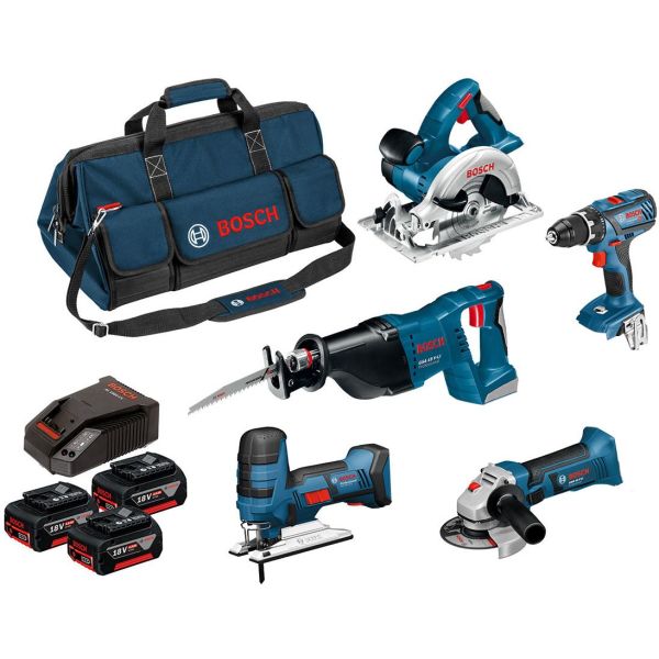Bosch 0615990K6N Verktøypakke med koffert, 4,0 Ah batterier og lader