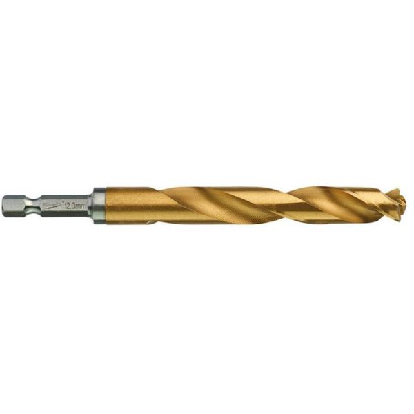 Milwaukee SHOCKWAVE Red Hex HSS-G TIN Metallbor 1-pakning 12 mm