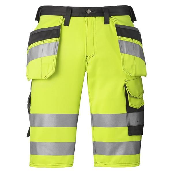 Snickers 3033 Shorts varsel, gul Str. 44