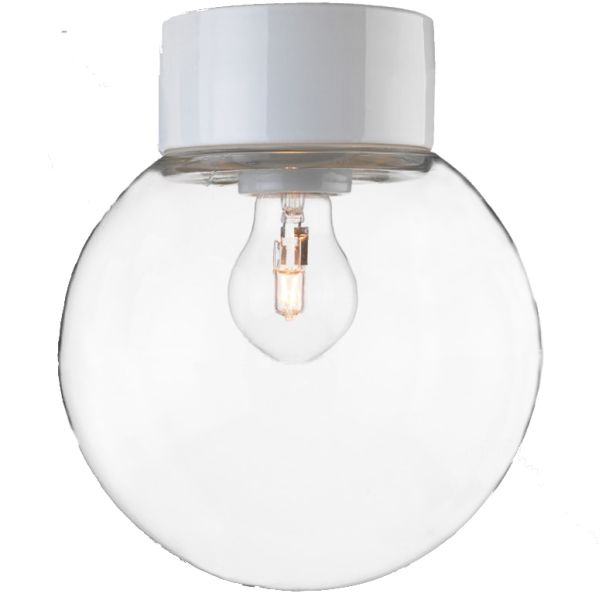 Ifö Electric Classic Glob 200 Takarmatur IP54, rett, E27, rett Svart