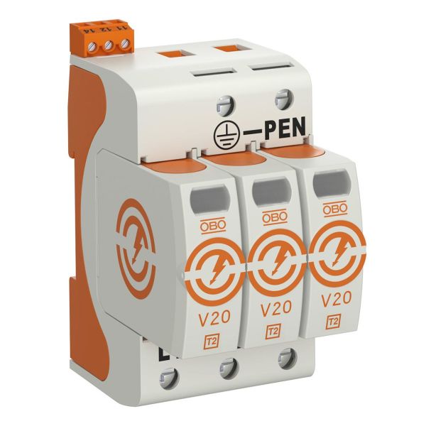 Obo Bettermann 5095283 Overspenningsvern type 2, 230 V, IP20 V20-3+FS-280