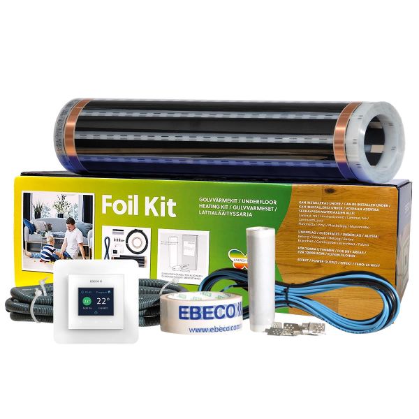 Ebeco Foil Kit 500 Gulvvarmesett for tre og laminat 12 m²
