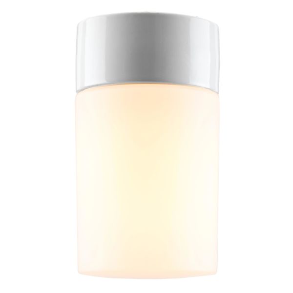 Ifö Electric Opus Takarmatur rett, E27, IP54, 100 W, opal Hvit