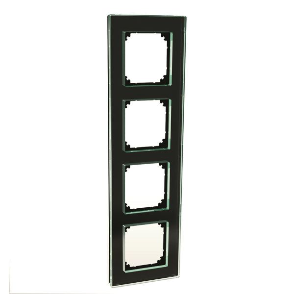 Schneider Electric Exxact Solid Kombinasjonsramme 4-roms, glass Svart