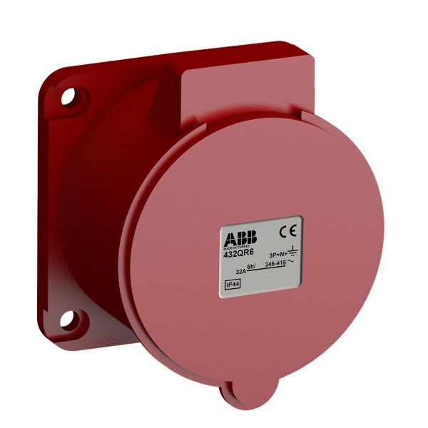 ABB 2CMA102386R1000 Paneluttak hurtigtilkoblet, vibrasjonsbestandig Rett, 5-polet, 32 A, 60x60 mm