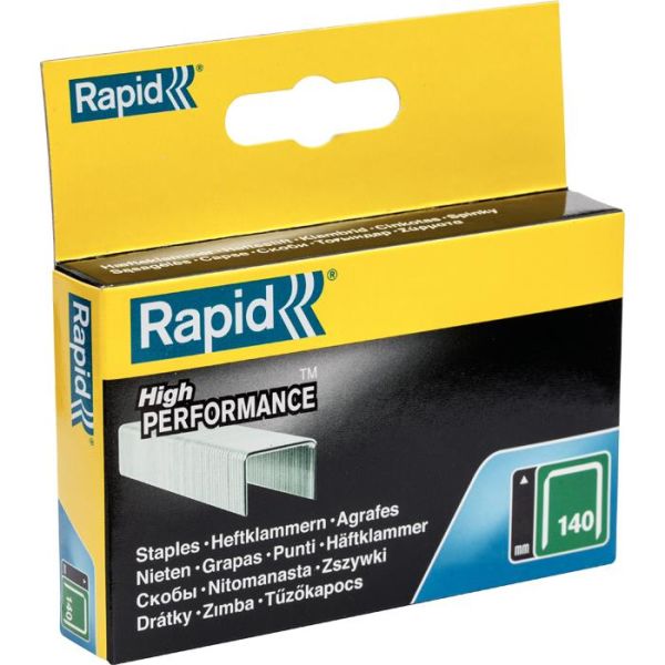 Rapid Nr 140 Bredtrådstift Rustfritt stål 2000-pakn.