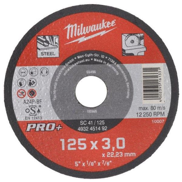 Milwaukee SCS 41 PRO+ Kappskive 125x3 mm