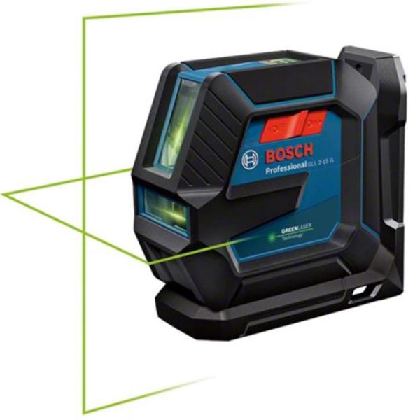 Bosch GLL 2-15/LB10 Linjelaser grønn, med batterier