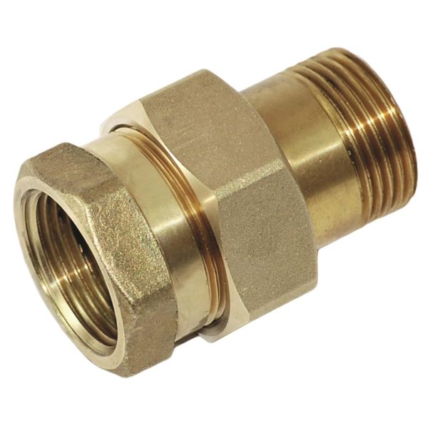 TA 50015025 Radiatorkobling rett, gul G25