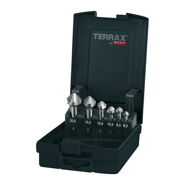 Ruko A102152RO Forsenkersett 6 deler, plastkassett Terrax