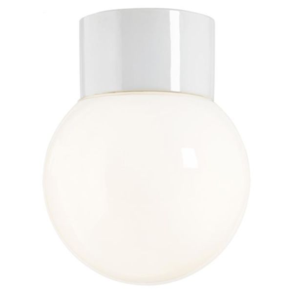 Ifö Electric Classic Glob Takarmatur blank, rett, IP54 Hvit