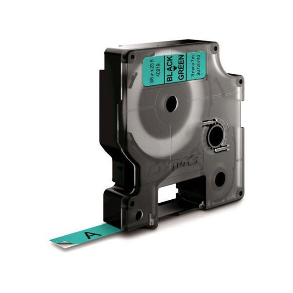 DYMO Standard D1 Teip 9mm Svart på grønt