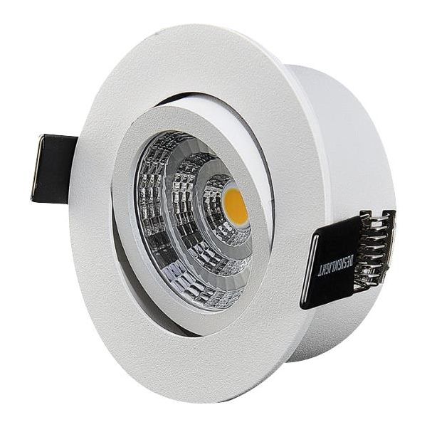 Designlight Q-1MW Downlight med driver, 3000 K, tilt