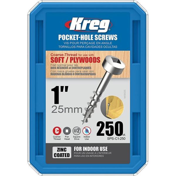 Kreg SPS-C1-250 Skrue 25 mm 250-pakning