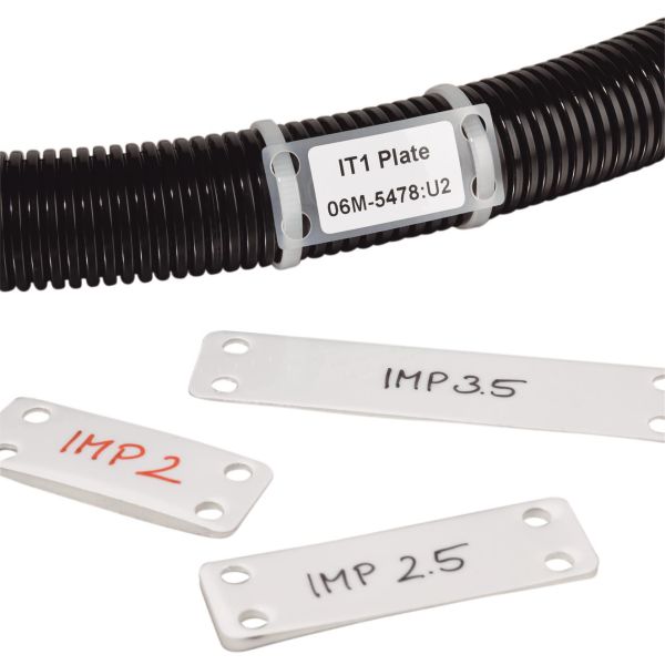 Hellermann Tyton 151-42259 Merkeplate hvit, 100-pakning 19,05 x 63,5 mm