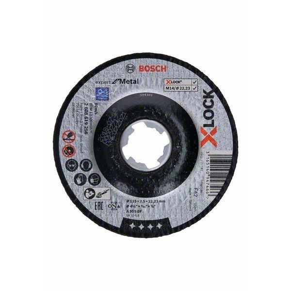 Bosch Expert for Metal Kappskive X-LOCK, senket skjæring 115 × 2,5 × 22,23 mm