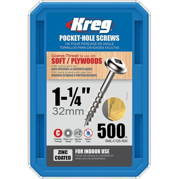 Kreg SML-C125-500 Skrue 32 mm 500-pakning