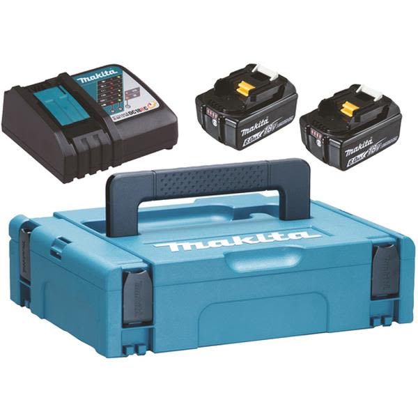 Makita Powerpack 198116-4 ladepakke 2 x 6,0 Ah batterier, ladere og bag