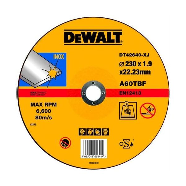 Dewalt Standard Kappskive for rustfritt 230x1,9x22,2mm