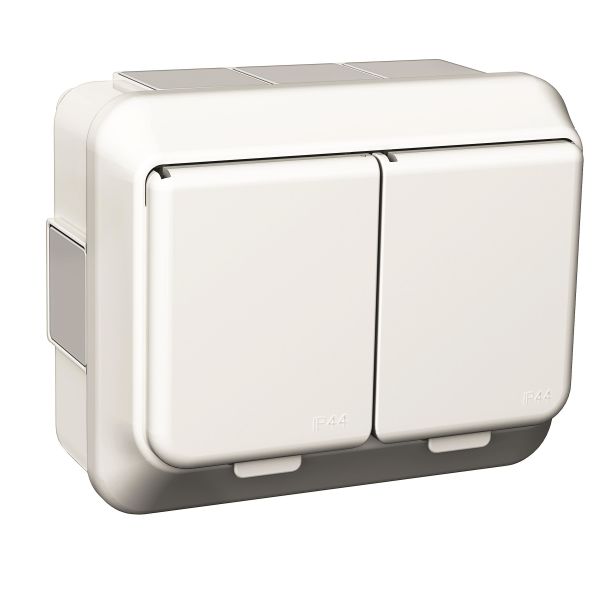 Schneider Electric Exxact Primo WDE003292 Vekkuttak 2-veis, antrasitt, IP44 Hurtigkobling