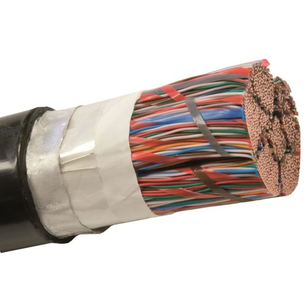 Nexans ELALE Telekabel 300 x 2 x 0,4 mm, svart 1 m, kappet