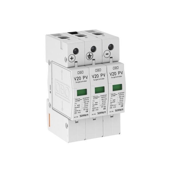 Obo Bettermann 5094605 Overspenningsvern 40 kA (8/20) per pol Uten fjernkontakt