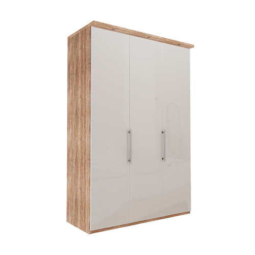 Garderobe Atlanta - Lys rustikk eik 150 cm, 236 cm, Med gesims