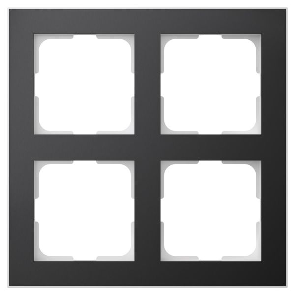 Elko EKO06348 Kombinasjonsramme svart/aluminium 2 x 2 rom