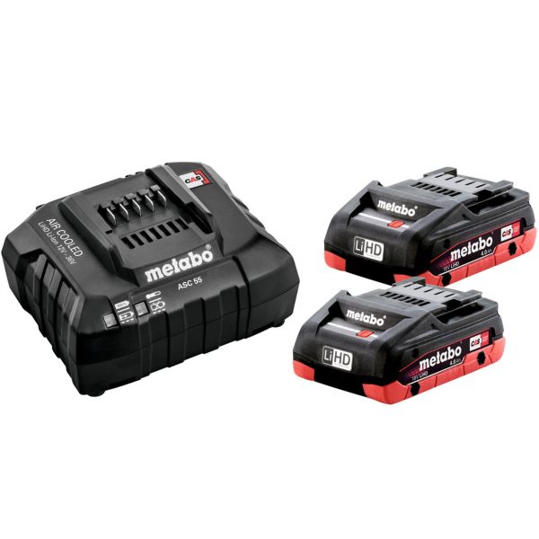 Metabo 685191000 Ladepakke 2 stk. batterier 4 Ah + 1 stk. lader