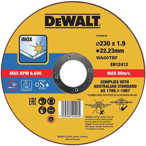Dewalt DT43909 Kappskive thin cutting 230 x 1,9 mm