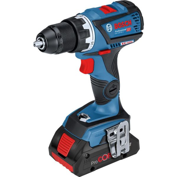 Bosch GSR 18V-60 C Borskrutrekker med L-BOXX, 4,0 Ah-batterier og lader