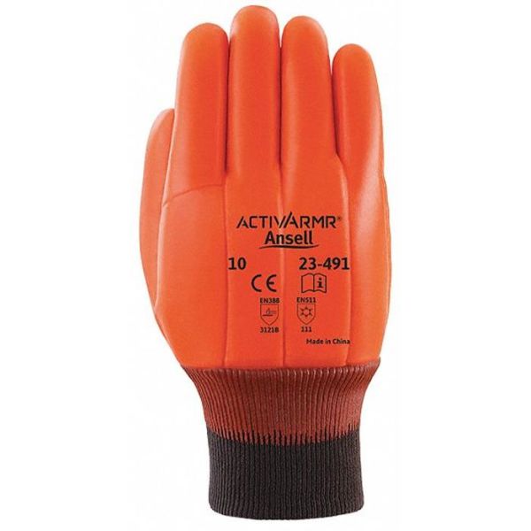 Ansell Hi-Viz 23-491 Vinterhanske PVC, fôret, str. 10