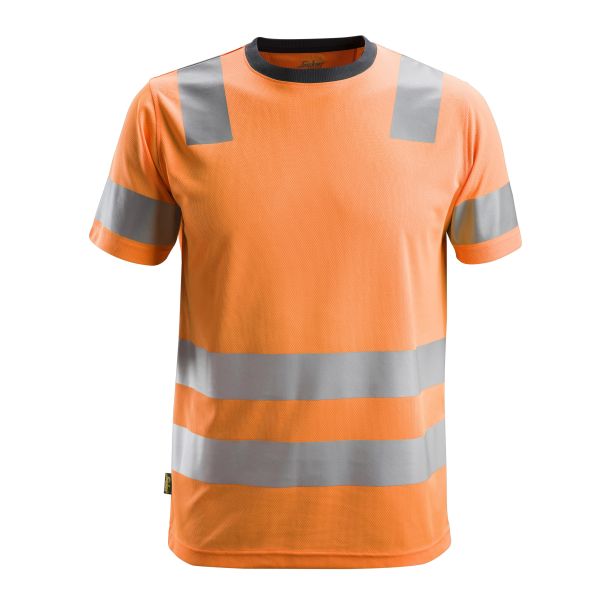 Snickers 2530 AllroundWork T-skjorte varsel, oransje XS