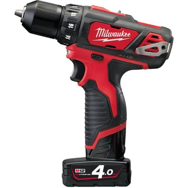 Milwaukee M12 BDD-402C Borskrutrekker med batterier og lader