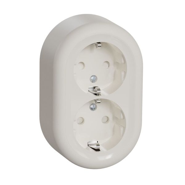 Schneider Electric Renova Vekkuttak 250 V, utenpåliggende, 2-veis Hurtigkobling
