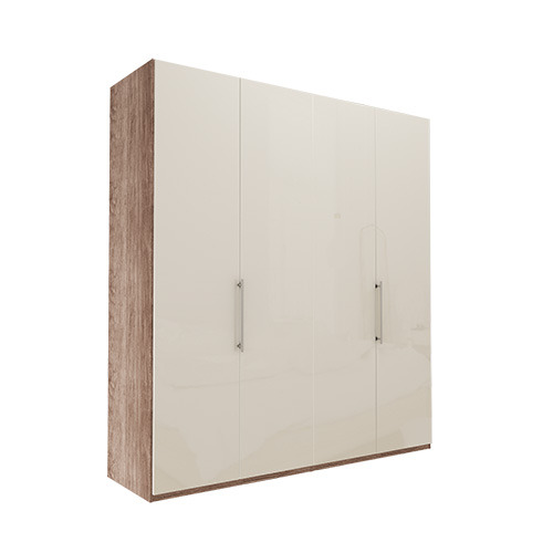Garderobe Atlanta - Mørk rustikk eik 200 cm, 216 cm, Uten gesims / ramme
