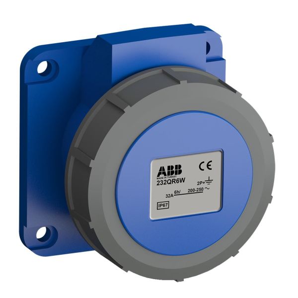 ABB 2CMA102357R1000 Paneluttak hurtigtilkoblet, vibrasjonsbestandig Rett, 3-polet, 32 A