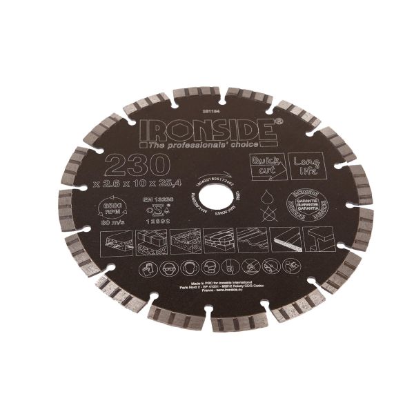 Ironside 201184 Diamantkappskive 230 x 22,23 x 2,6 x 10 mm