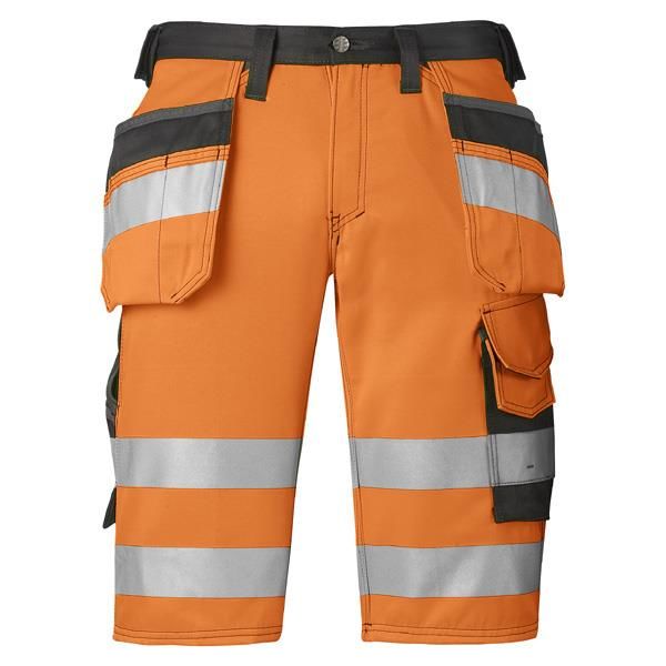 Snickers 3033 Shorts varsel, oransje Str. 44