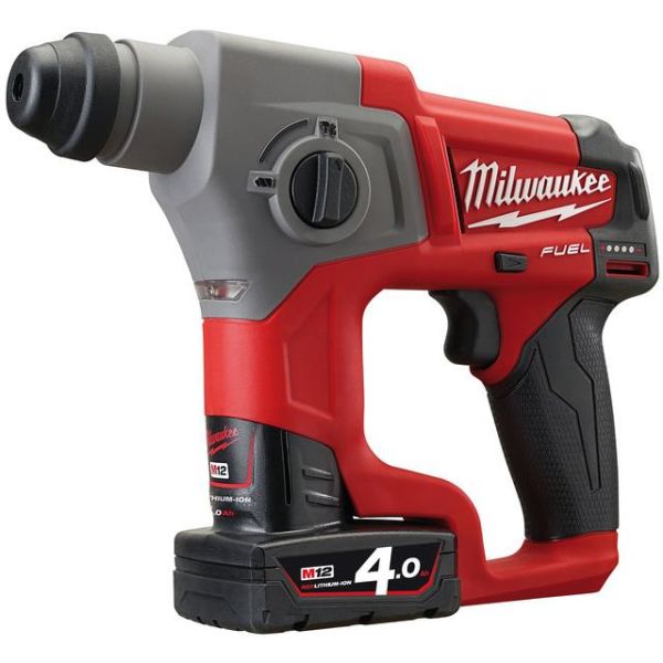 Milwaukee M12 CH-402C Borhammer med batterier og lader