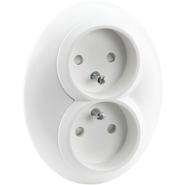Schneider Electric Renova Vekkuttak innfelt, ujordet, 2-veis, hvit