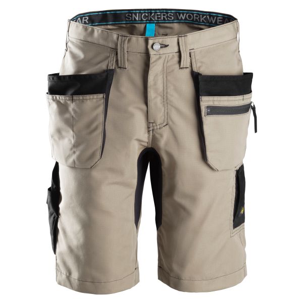 Snickers 6101 LiteWork Arbeidsshorts khaki / svart 44