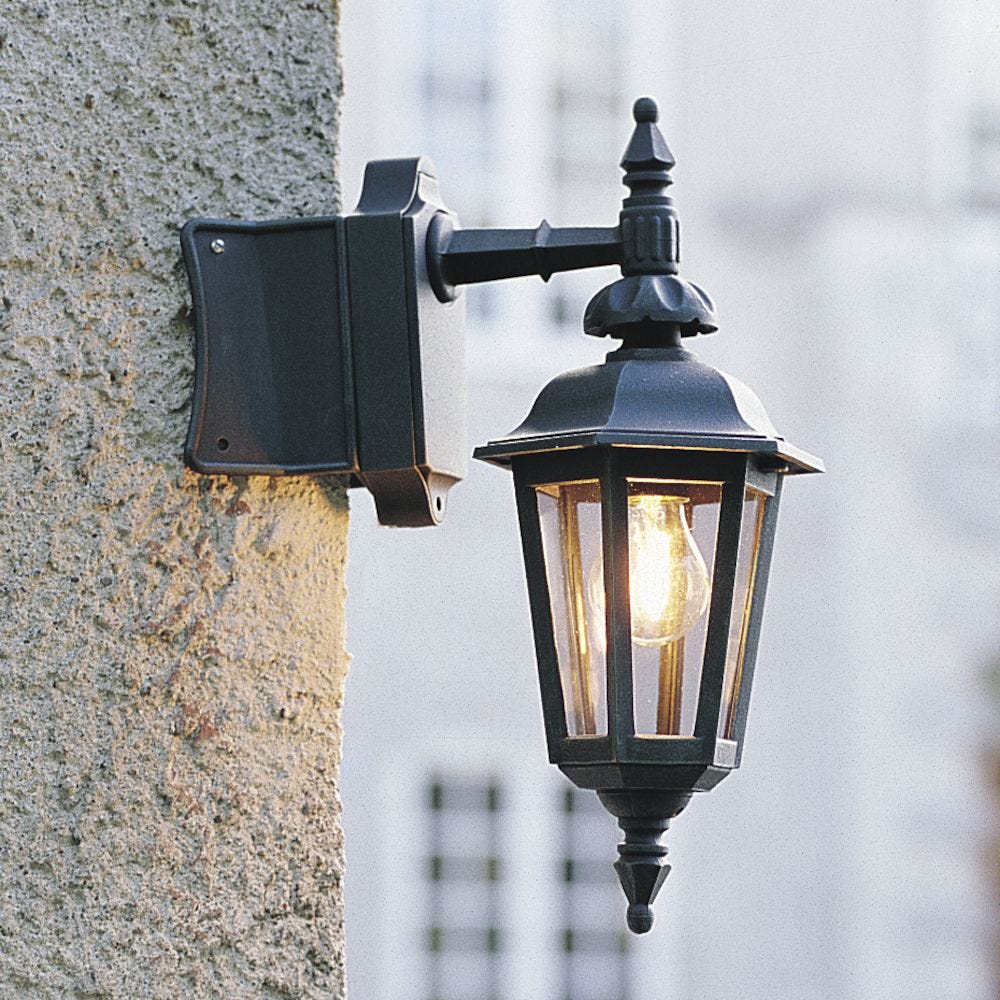 Konstsmide Vegglampe Pallas Ned E27 Sort