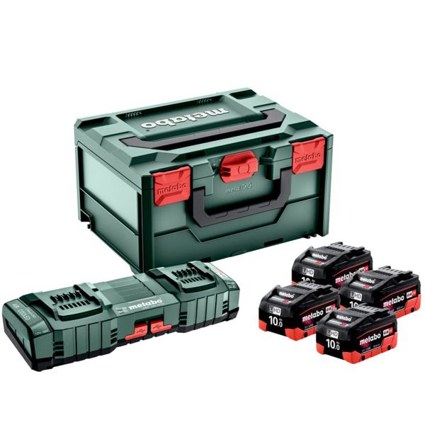 Metabo 685143000 Ladepakke med lader og 4 stk. batterier