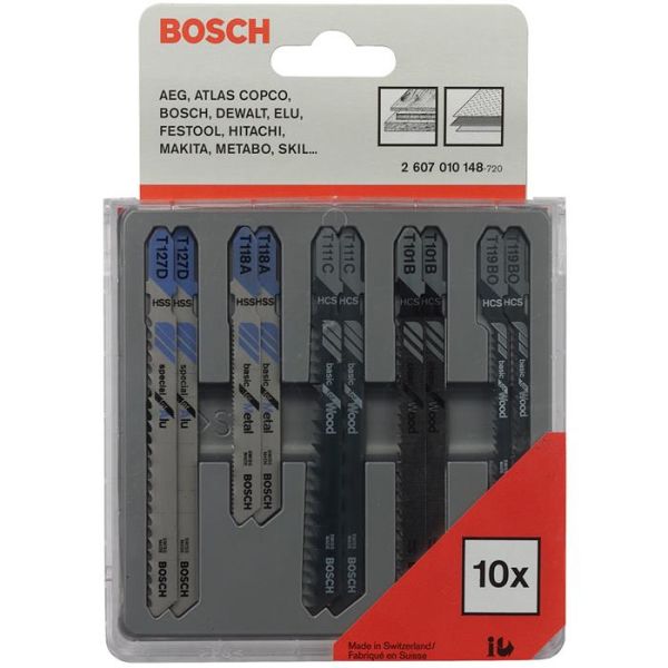 Bosch 2607010148 Metal and Wood Stikksagbladsett 10 deler