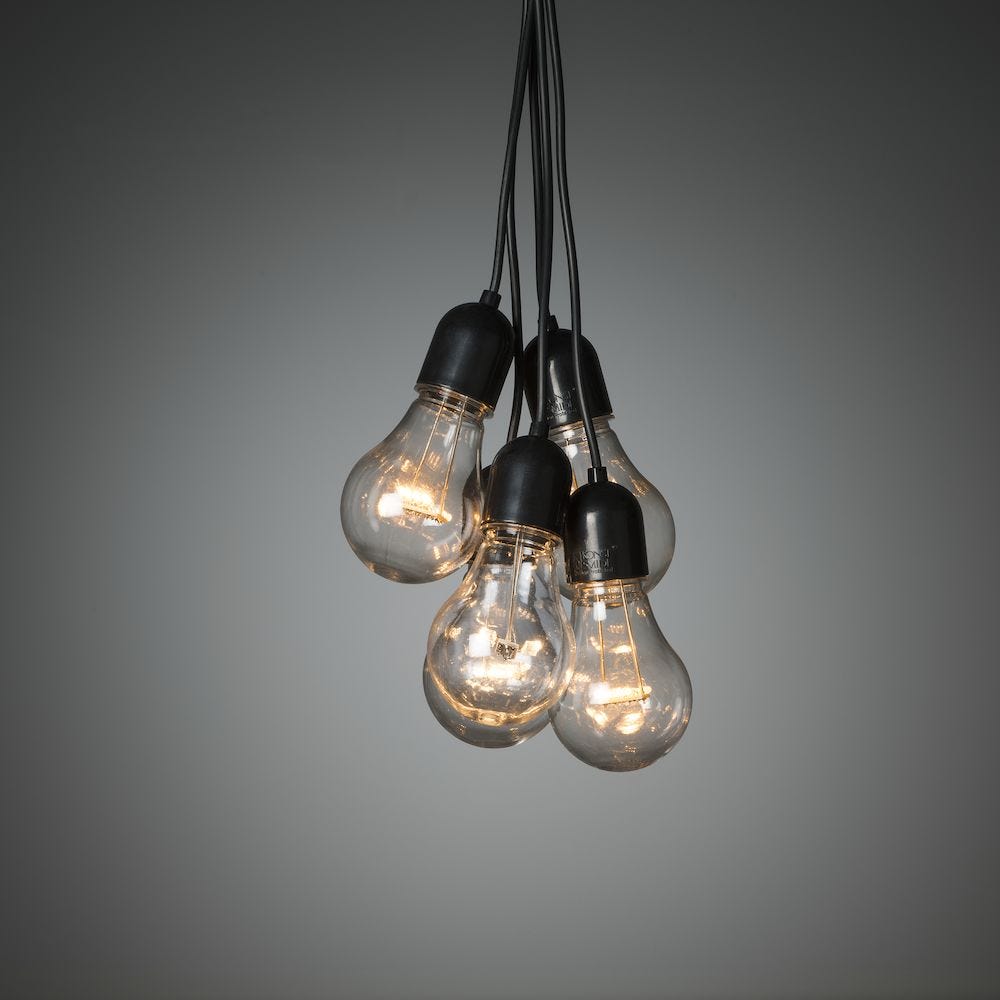 Konstsmide Lysslynge Istapp 20 Klare Lamper 160 Amber LED 24V / IP44